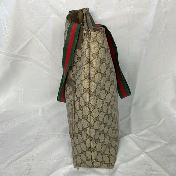 Vintage Gucci Supreme GG Monogram Sherry Line Tote Bag Designer - Picture 9 of 17